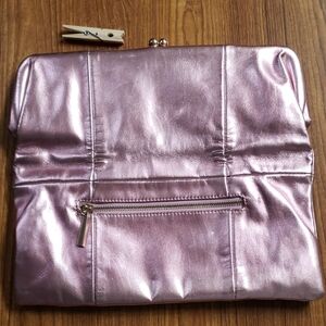 Charming Charlie Shiny Pink Clutch Folding